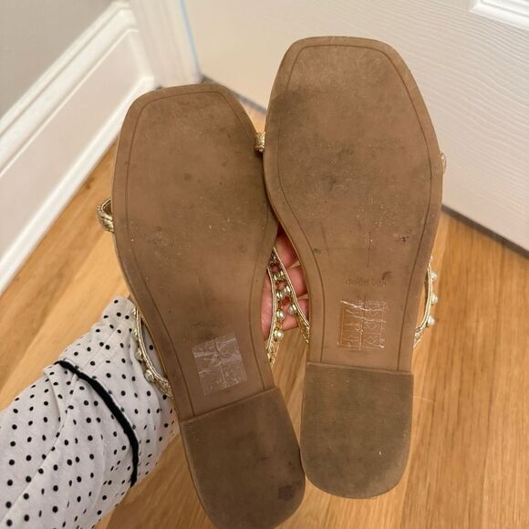 Dolce Vita LUCCA PEARL SANDALS GOLD PEARLS - Picture 4 of 5